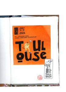 Aquarell des USk Symposium Toulouse Logos